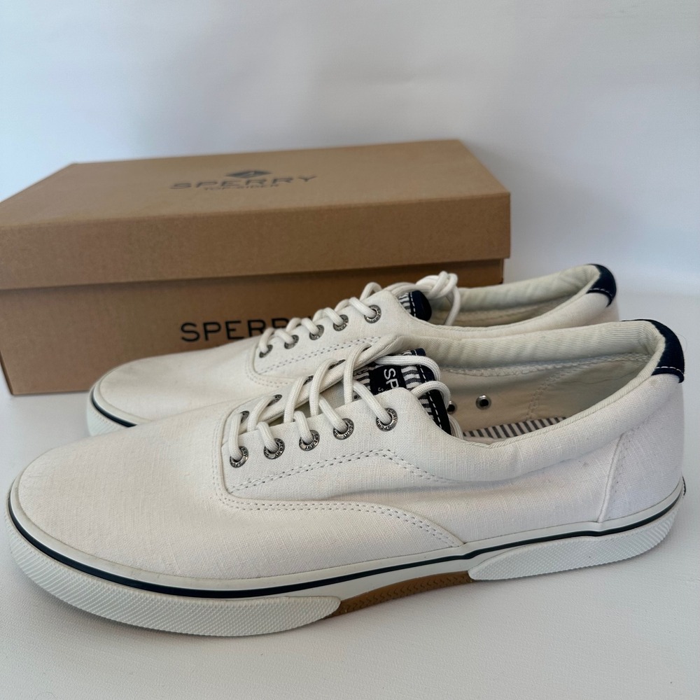 Sperry Top-Sider Mens White Canvas Boat Shoes Sneakers Size‎ 12 STS22131 - Picture 16 of 16